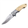 Camping Survival Stainless Steel Outdoor Knife Olive Wood Handle Exquisite Carved Knife Portable Multi-purpose Fruit Knife
