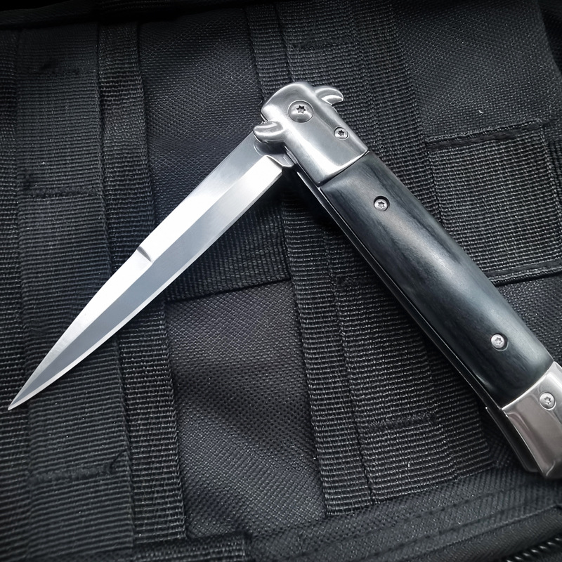 Mafia Stainless Steel Knife Outdoor Household Fruit Knife Self-Defense Outdoor Military Knife Folding Knife Dropshipping