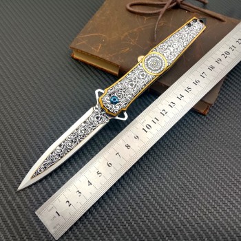 Outdoor survival folding knife 3D printing exquisite gift knife jungle adventure tactical knife multi-function knife a generation of hair
