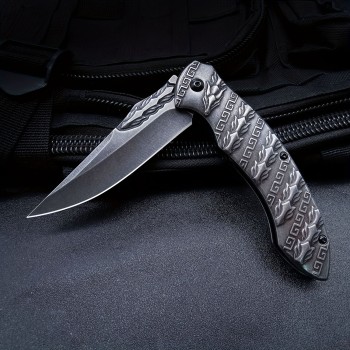 Outdoor survival emergency folding knife creative relief gift knife jungle tactical saber high hardness stainless steel