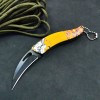 Factory Direct Sales Mini Portable Keychain Scimitar Portable Fruit Peeling Knife Pocket Knife Outdoor Emergency Knife