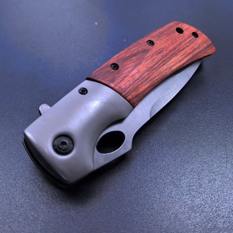 Factory Direct Supply Stainless Steel Knife Fruit Knife Camping Folding Knife Garden Grafting Folding Knife Wooden Handle Outdoor Tool