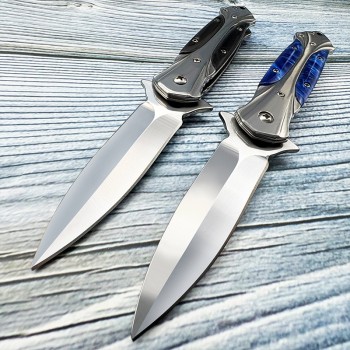 Cross-border outdoor camping folding knife high hardness stainless steel swordfish knife exquisite gift sharp melon and fruit knife