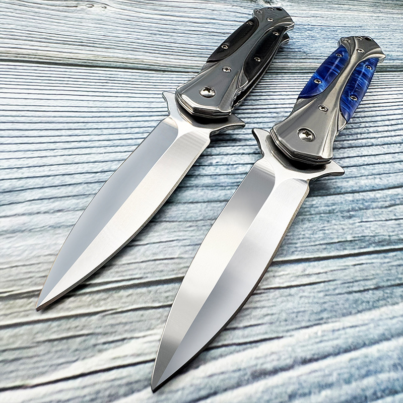 Cross-border outdoor camping folding knife high hardness stainless steel swordfish knife exquisite gift sharp melon and fruit knife