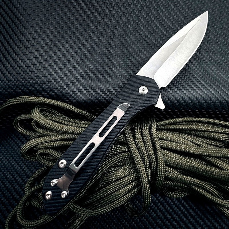 Outdoor Self-Defense Folding Knife G10 Handle Sharp Pocket Knife Kitchen Fruit Knife Orchard Grafting Knife Package Opening Knife