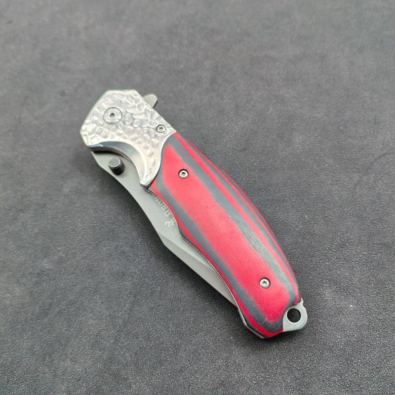 Outdoor Survival Knife, Survival Folding Knife, Stainless Steel Folding Knife, Micarta Self-Defense Knife, Multi-Functional Tactical Knife