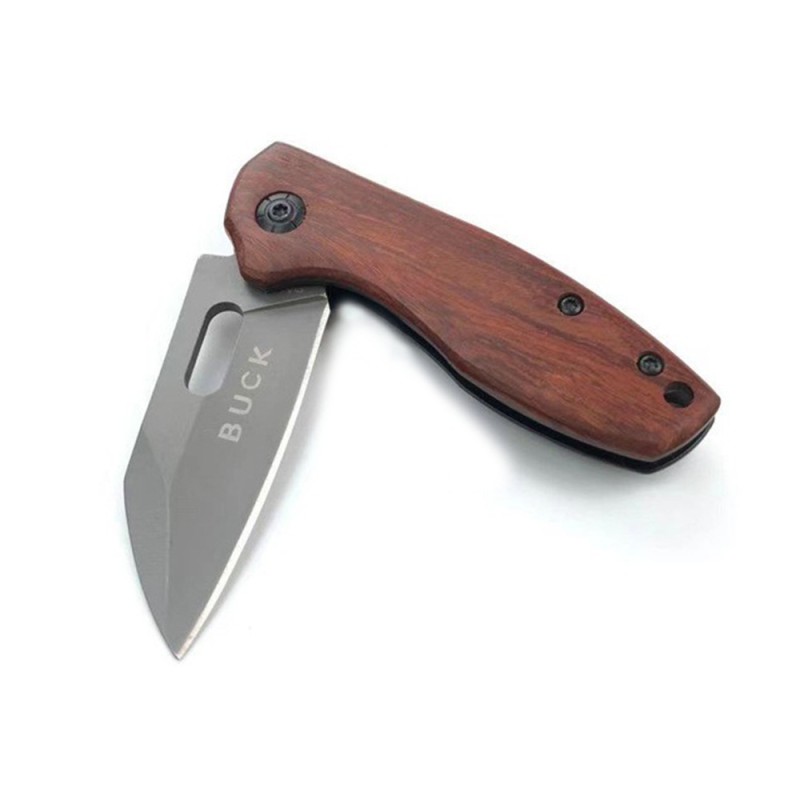 Stainless Steel Mini Knife Household Portable Wooden Handle Fruit Knife Amazon Shrimp Products Outdoor Camping Knives