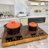 Wholesale and Export Cross-border Double Stove Electric Ceramic Stove Single Stove English Household Multi-function Intelligent Household Energy Frying Light Wave Energy Saving