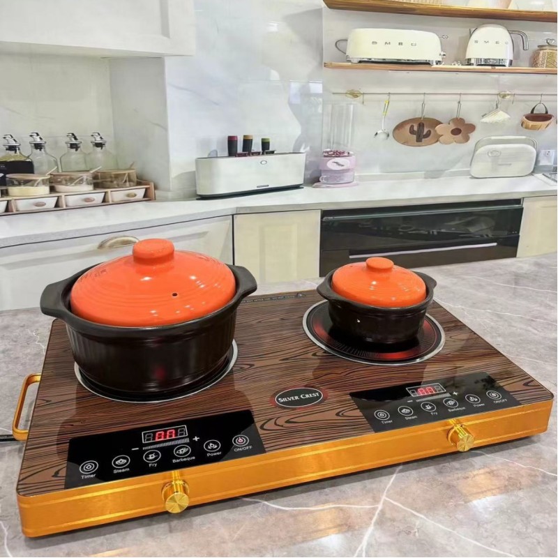 Wholesale and Export Cross-border Double Stove Electric Ceramic Stove Single Stove English Household Multi-function Intelligent Household Energy Frying Light Wave Energy Saving