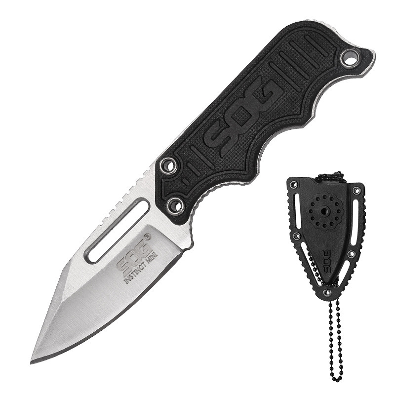 Cross-border Mini SOG Knife Outdoor K-type Knife Scabbard Necklace Knife Wilderness Emergency Fruit Knife Car Dismantling Express Knife