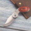 Outdoor pocket self-defense small folding knife creative color wood handle stainless steel knife car exquisite disassembly express knife