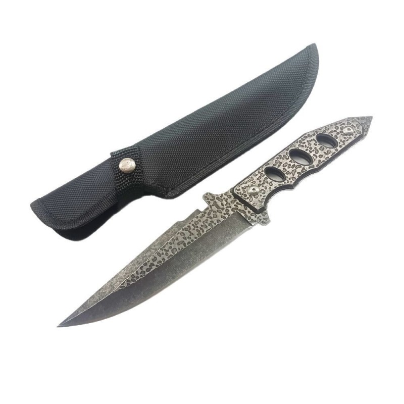 Outdoor Adventure Straight Knife, Beier Survival Knife, Jungle Hunting Stone-Washed Straight Knife, Kitchen Exquisite Melon and Fruit Knife, Keel Integrated
