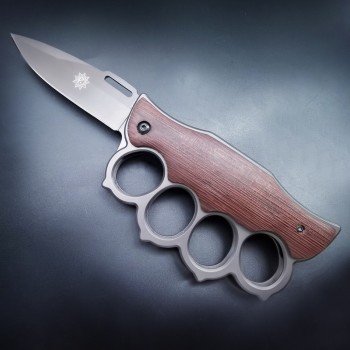 Folding Knuckles Knife Tiger Finger Multi-function Car Window Breaking Outdoor Defense Sabre Buckle Four-finger Hand Support Knife
