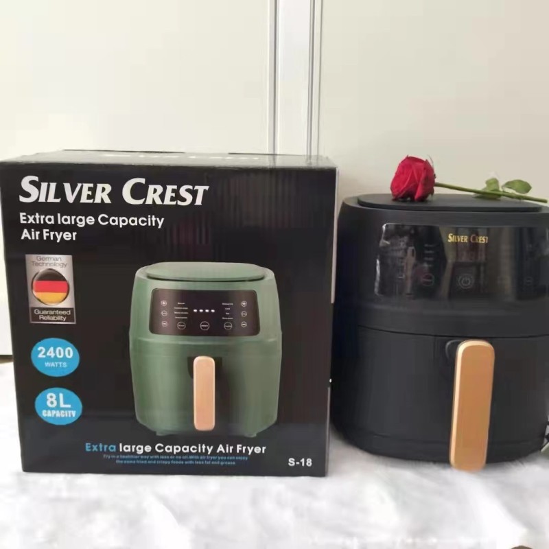 8L silver crest air fryer intelligent touch screen household multifunctional electric frying air fryer outlet