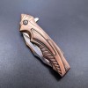 Cross-Border Creative Outdoor Folding Knife Imitation Bronze Handle Sharp Fruit Folding Knife Jungle Adventure Mountaineering Knife