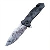 Outdoor self-defense folding knife JEEP show off 3D printed folding knife black titanium handle fruit knife sharp high hardness knife