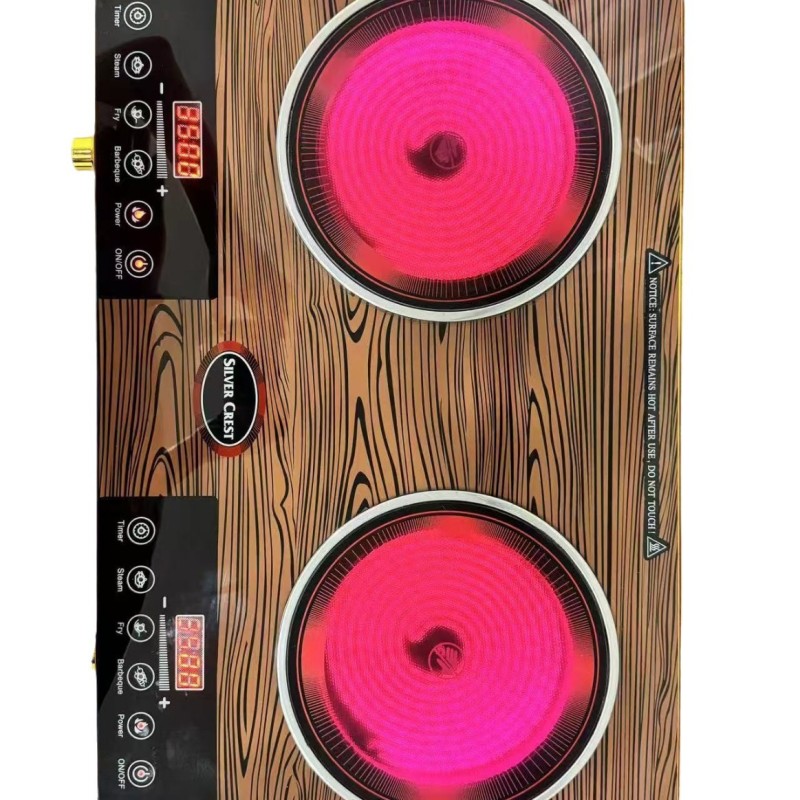 Wholesale and Export Cross-border Double Stove Electric Ceramic Stove Single Stove English Household Multi-function Intelligent Household Energy Frying Light Wave Energy Saving