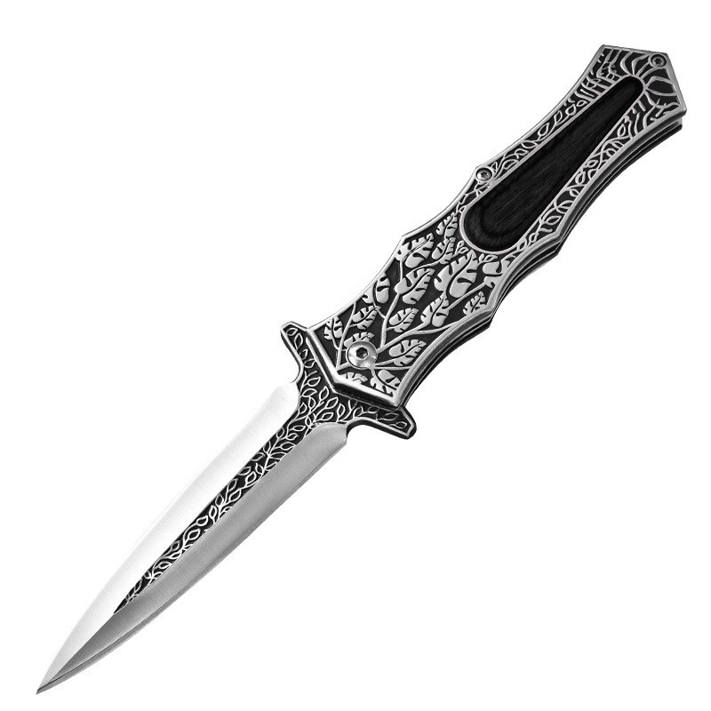 Wholesale outdoor knife high hardness saber household fruit knife field rescue knife hunting stainless steel folding knife