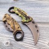 Outdoor Claw Knife High Hardness Car Window Breaking Escape Tool Knife Ring Camouflage Fox Folding Knife Folding Claw Knife