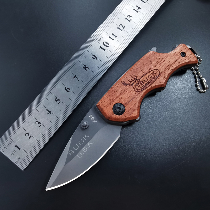 Mini Outdoor Folding Knife Hand-held Meat Knife Sharp Portable Fruit Knife Camping Defense Knife X44