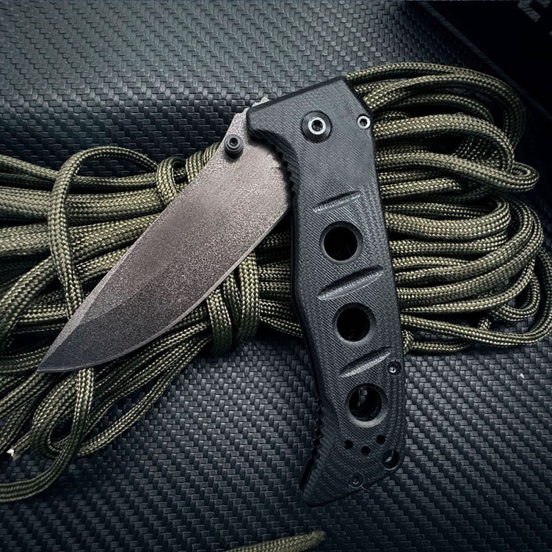 Outdoor Survival Folding Knife G10 Non-Slip Handle Sharp Cutting Small Folding Knife Pocket Fruit Knife Fishing Knife
