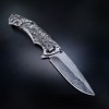 Damascus Knife Household Fruit Knife in stock All Steel Handle Folding Knife Cross Border Supply Sharp Jatters