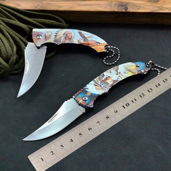 Factory Direct Sales Mini Portable Keychain Knife Portable Fruit Peeling Knife Pocket Knife Outdoor Camping Emergency