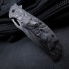 Cross-border embossed steel handle folding knife creative wolf head camping tactical knife portable high hardness stainless steel fruit knife