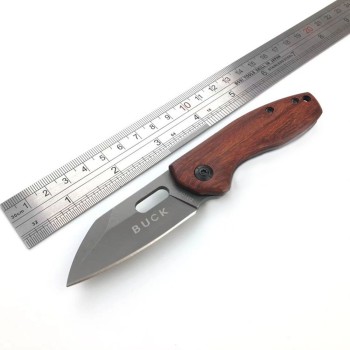 Stainless Steel Mini Knife Household Portable Wooden Handle Fruit Knife Amazon Shrimp Products Outdoor Camping Knives