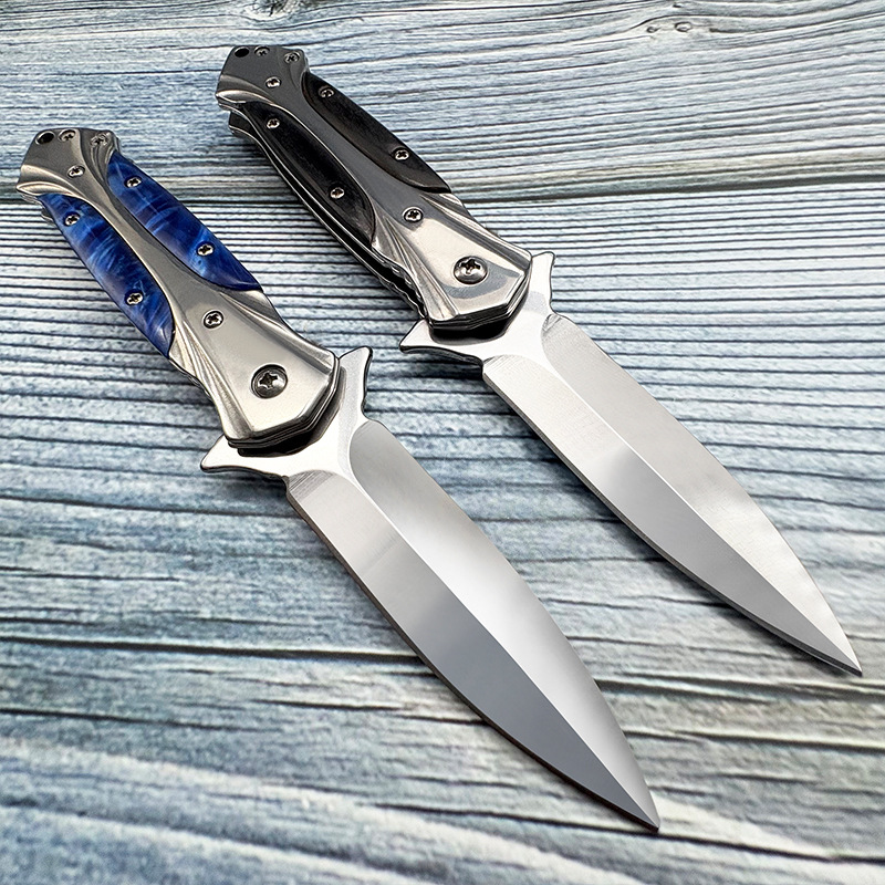 Cross-border outdoor camping folding knife high hardness stainless steel swordfish knife exquisite gift sharp melon and fruit knife
