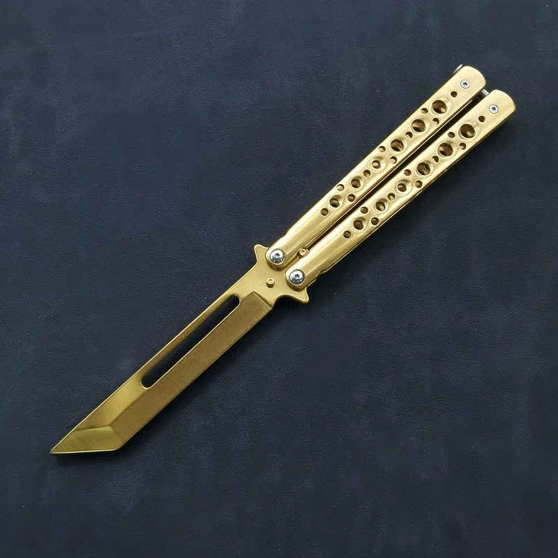 Unbladed Samurai Butterfly Practice Knife CSGO Game Toy All-Steel Hand-Playing Training Novice Comb Practice Artifact