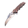 Cross-Border Creative Outdoor Folding Knife Imitation Bronze Handle Sharp Fruit Folding Knife Jungle Adventure Mountaineering Knife