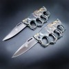 Ghost Head Outdoor Four-Finger Boxing Knife Foldableing Knife Self-Defense Adventure Knife Outdoor Military Knife Fisting Knife Finger Tiger Window Breaker