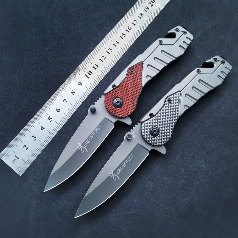 Stainless steel knife sharp self-defense folding knife camping portable fruit knife foreign trade cross-border supply knife wholesale