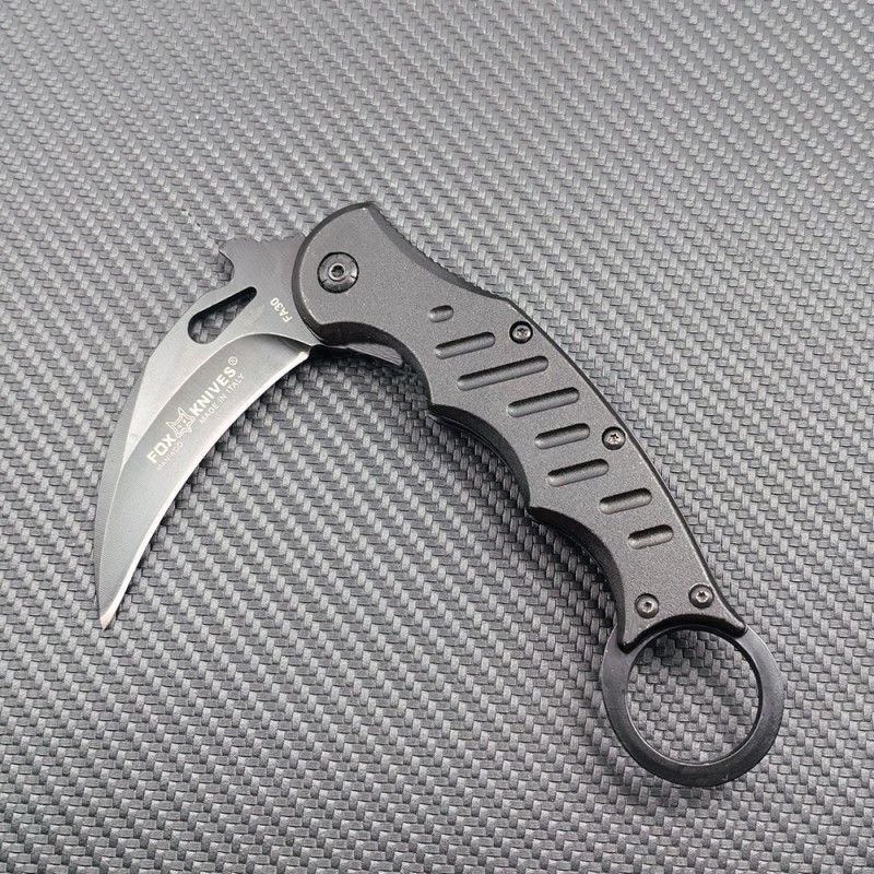 Outdoor Cool Claw Knife Portable Car Window-Breaking Escape Tool Knife Ring Fox Folding Knife Folding Claw Knife
