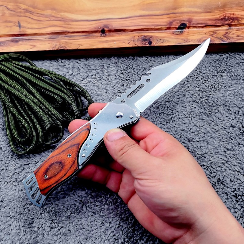 Camping Knife, Fishing Cutter, Sharp Stainless Steel Folding Knife, Outdoor Emergency Self-Defense Folding Knife, First Aid Kit, Small Folding Knife