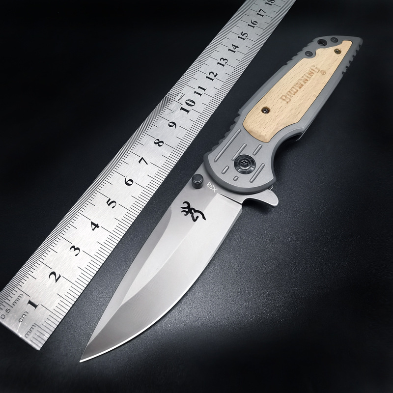 Mini knife self-defense portable fruit knife high hardness camping folding knife cross-border Browning knife folding knife wholesale