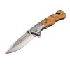Jungle adventure survival knife outdoor self-defense emergency folding knife olive wood handle sharp folding knife a generation of hair