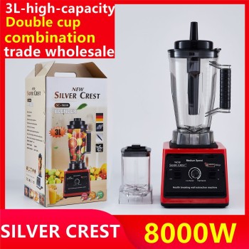 Mixer BLENDER 8000W-SILVERCREST Large Capacity 3L Breaking Machine Soybean Milk Grinder Juice Expressing