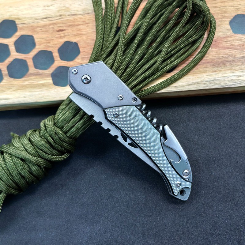 Factory Direct Sale Outdoor Self-Defense Knife, Fishing Edc Knife, Wine Opener, Seahorse Knife, Led Light, Multifunctional Knife