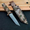 Wild Survival Knife Keel Integrated Camping Mountaineering Knife Outdoor Mt Camouflage Tactical Knife K Sheath Knife Set Edc Knife