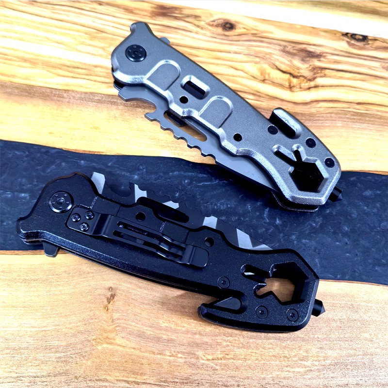 Outdoor Aluminum Handle Foldableing Knife Portable Camouflage Anti-Wolf Knife Outdoor Survival Self-Defense Sharp Stainless Steel Foldableing Knife