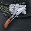 Cross-Border Rosewood Handle Outdoor Folding Knife Exquisite Gift Fishing Knife Self-Defense Portable Pocket Fruit Knife