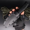 Outdoor K-Sheath Straight Knife, Outdoor Emergency Shelter-Building Tool, Survival Adventure Sharp Straight Knife, Non-Slip Handle, Portable