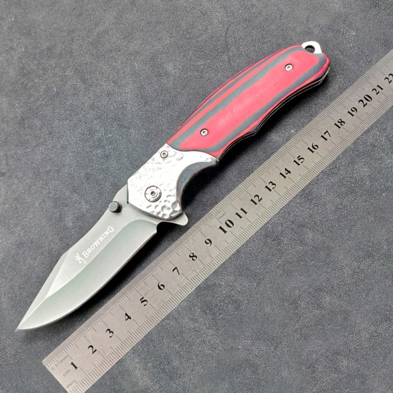 Outdoor Survival Knife, Survival Folding Knife, Stainless Steel Folding Knife, Micarta Self-Defense Knife, Multi-Functional Tactical Knife