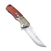 Wooden Handle Folding Knife, Portable Outdoor Knife, Camping Military Knife, Folding Knife, High Hardness, Cross-Border Amazon Dropshipping Small Knife
