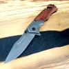 Cross-Border Supply Outdoor Self-Defense Folding Knife Chicken Wing Wood Handle Tactical Split Saber High Hardness Sharp Folding Knife