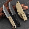 Outdoor self-defense survival portable tactical knife Topps TOPS integrated keel adventure knife D2 steel K sheath meat knife