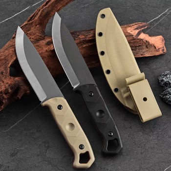 Outdoor self-defense survival portable tactical knife Topps TOPS integrated keel adventure knife D2 steel K sheath meat knife