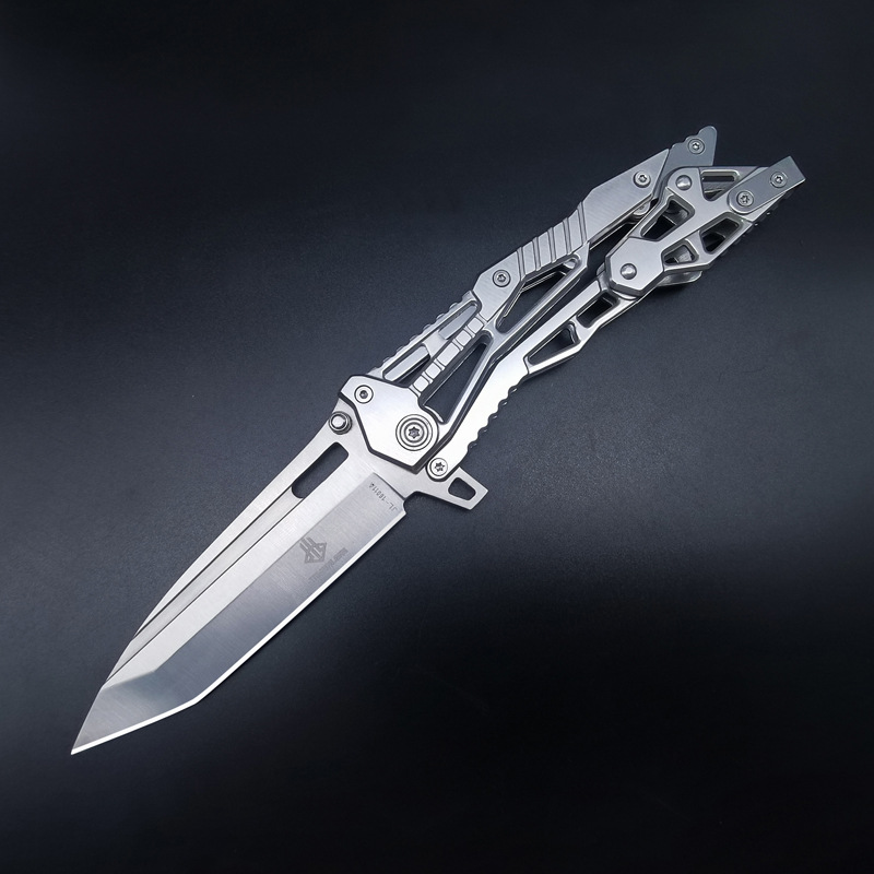 All-steel mechanical knife creative high hardness outdoor tools field saber fruit knife with nylon knife cover
